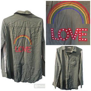 NWOT Lauren Moshi Sloane Rainbow LOVE